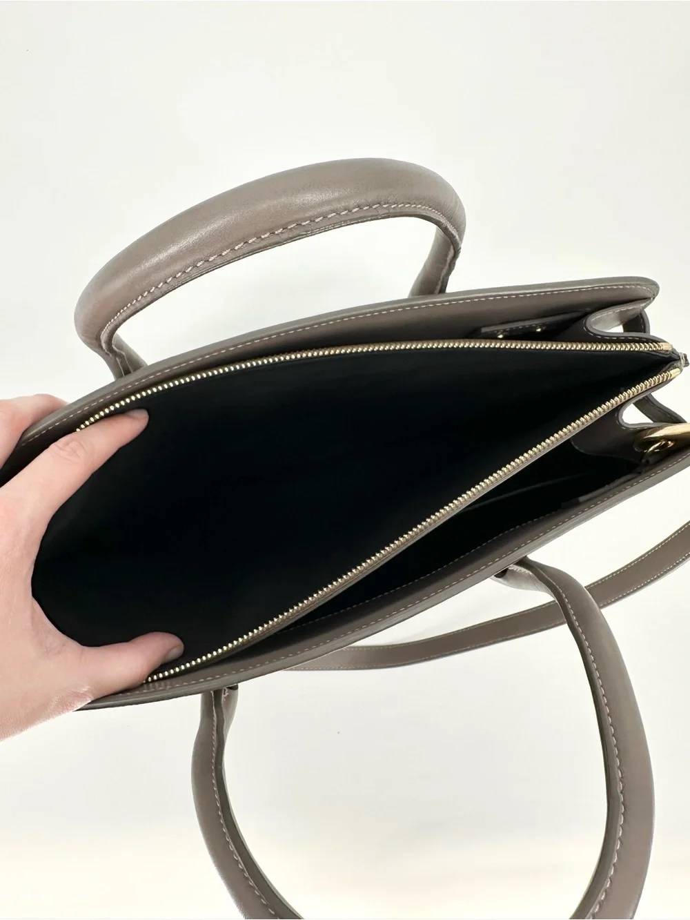 Cuyana Work Satchel in Clay Smooth Leather